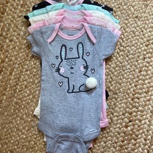 Set of 5 0-3 month onesies